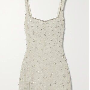 CLIO PEPPIATT Embellished stretch-tulle mini dress